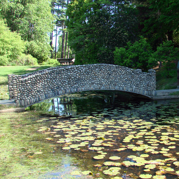 Lily/Frog Pond stone bridge with pond